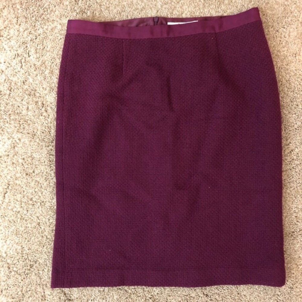 Woven Wool Pencil Skirt - Boden